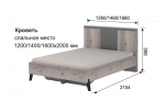 Спальня Ольга 3 Кровать на ножках 1400 Деревянное кроватное основание - Мебель | Мебельный | Интернет магазин мебели | Екатеринбург