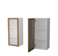 Кухня Берген АМВ 940 BRASS VELVET Шкаф со стеклом 400 - Мебель | Мебельный | Интернет магазин мебели | Екатеринбург