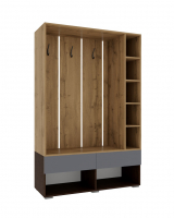 Прихожая Прага МДФ Графит Тумба с вешалкой 1200 - Мебель | Мебельный | Интернет магазин мебели | Екатеринбург