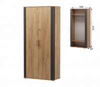 Спальня Ольга 2 Шкаф 2-х дверный для одежды - Мебель | Мебельный | Интернет магазин мебели | Екатеринбург