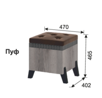 Спальня Ольга 3 Пуфик на цоколе - Мебель | Мебельный | Интернет магазин мебели | Екатеринбург