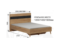 Спальня Ольга 4 Кровать 1400 Деревянное кроватное основание - Мебель | Мебельный | Интернет магазин мебели | Екатеринбург