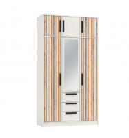 Спальня Вегас Белый Шкаф 3х дверный с антресолью - Мебель | Мебельный | Интернет магазин мебели | Екатеринбург